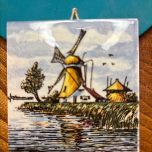 Delft | Art | Vintage Delft Porcelain Dutch Tile Windmill Hand Painted ...